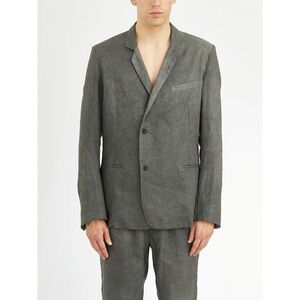 DAUB Men's Linen Blend Two-Button Blazer Men GREY Outerwear